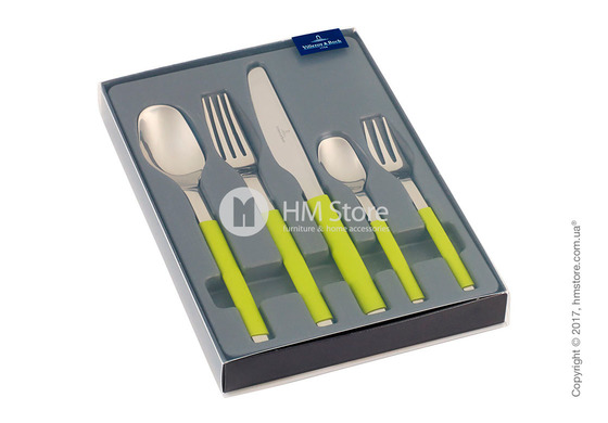 Набор столовых приборов Villeroy & Boch коллекция S+ на 6 персон, 30 предметов,  Kiwi