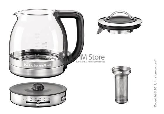 Чайник электрический KitchenAid Artisan Glass Tea Kettle 1,5 л Чайник электрический KitchenAid Artisan Glass Tea Kettle 1,5 л