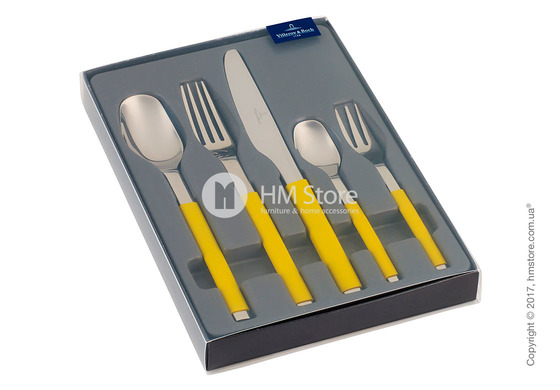 Набор столовых приборов Villeroy & Boch коллекция S+ на 6 персон, 30 предметов, Lemon Pie