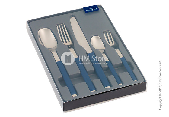 Набор столовых приборов Villeroy & Boch коллекция S+ на 6 персон, 30 предметов, Blueberry