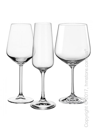 Набор бокалов для белого, красного и шампанского вин Villeroy & Boch коллекция Ovid на 4 персоны