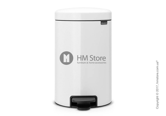 Ведро для мусора Brabantia Pedal Bin NewIcon 12 л, White