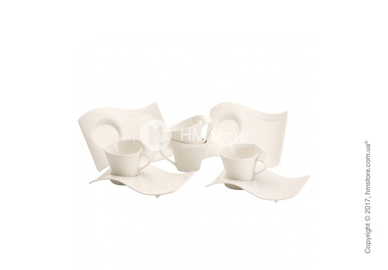 Набор чашек с блюдцами Villeroy & Boch коллекция New Wave на 4 персоны, 8 предметов