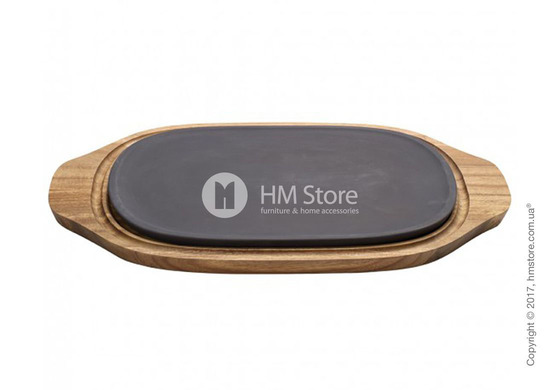 Противень керамический с деревянной подставкой Villeroy & Boch коллекция BBQ Passion