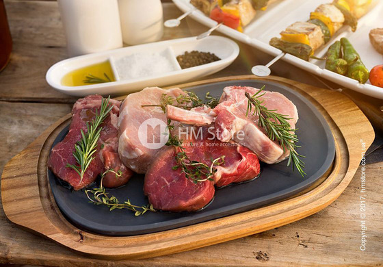 Противень керамический с деревянной подставкой Villeroy & Boch коллекция BBQ Passion