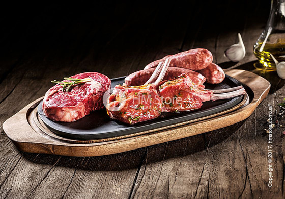 Противень керамический с деревянной подставкой Villeroy & Boch коллекция BBQ Passion