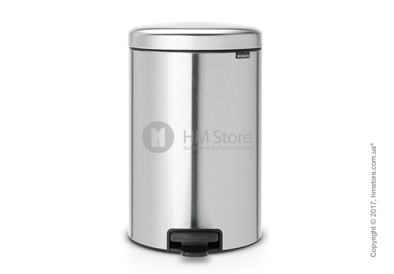 Ведро для мусора Brabantia Pedal Bin NewIcon 20 л, Matt Steel Fingerprint Proof