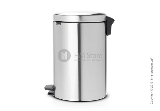Ведро для мусора Brabantia Pedal Bin NewIcon 20 л, Matt Steel Fingerprint Proof
