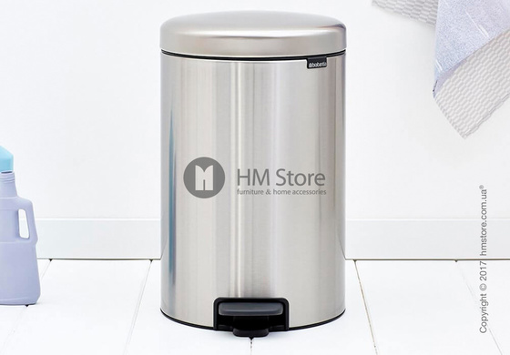 Ведро для мусора Brabantia Pedal Bin NewIcon 20 л, Matt Steel Fingerprint Proof Ведро для мусора Brabantia Pedal Bin NewIcon 20 л, Matt Steel Fingerprint Proof