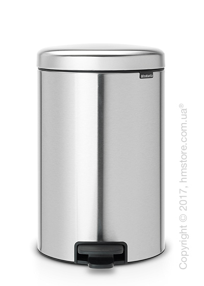 Ведро для мусора Brabantia Pedal Bin NewIcon 20 л, Matt Steel Fingerprint Proof
