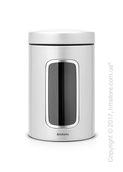 Емкость для хранения сыпучих продуктов Brabantia Window 1,4 л, Metallic Grey