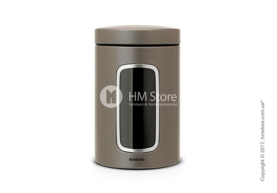 Емкость для хранения сыпучих продуктов Brabantia Window 1,4 л, Platinum