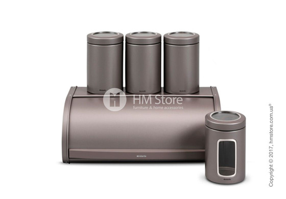 Емкость для хранения сыпучих продуктов Brabantia Window 1,4 л, Platinum