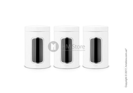 Набор емкостей для хранения сыпучих продуктов Brabantia Window 1,4 л, White Набор емкостей для хранения сыпучих продуктов Brabantia Window 1,4 л, White