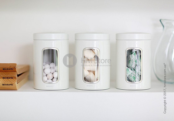 Набор емкостей для хранения сыпучих продуктов Brabantia Window 1,4 л, White