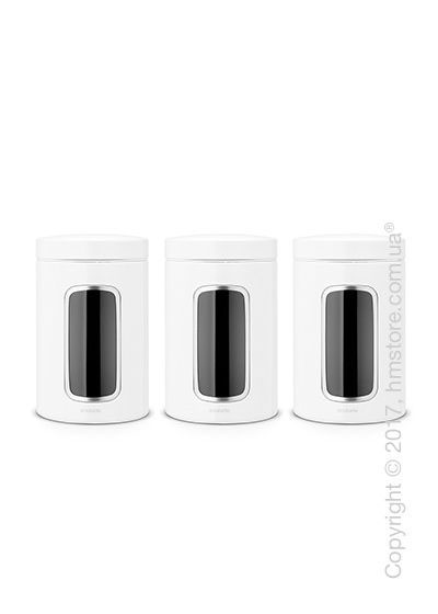 Набор емкостей для хранения сыпучих продуктов Brabantia Window 1,4 л, White