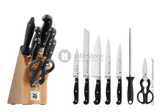 Набор из 5-ти ножей на подставке WMF коллекция Spitzenklasse Plus, Black