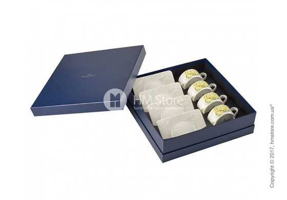 Набор чашек с блюдцами Villeroy & Boch коллекция Quinsai Garden на 4 персоны, 8 предметов