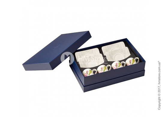 Набор чашек для эспрессо с блюдцами Villeroy & Boch коллекция Quinsai Garden на 4 персоны, 8 предметов