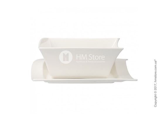 Тарелка с блюдцем бульонная Villeroy & Boch коллекция New Wave 380 мл Тарелка с блюдцем бульонная Villeroy & Boch коллекция New Wave 380 мл