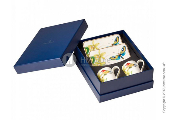 Набор чашек с блюдцами Villeroy & Boch коллекция Amazonia Meridiem на 2 персоны, 4 предмета