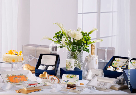 Набор чашек с блюдцами Villeroy & Boch коллекция Amazonia Meridiem на 2 персоны, 4 предмета