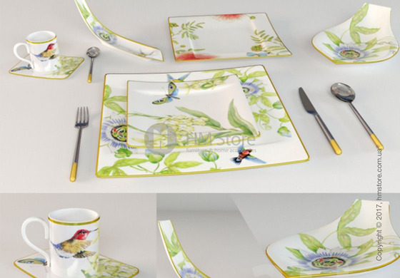 Набор чашек с блюдцами Villeroy & Boch коллекция Amazonia Meridiem на 2 персоны, 4 предмета