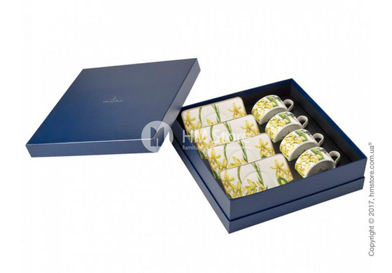 Набор чашек с блюдцами Villeroy & Boch коллекция Amazonia Meridiem на 4 персоны, 8 предметов