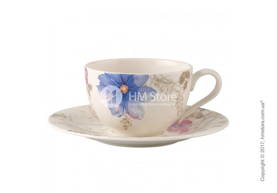 Чашка с блюдцем Villeroy & Boch коллекция Mariefleur Gris Basic 390 мл