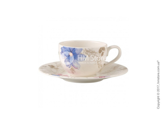 Чашка с блюдцем Villeroy & Boch коллекция Mariefleur Gris Basic 250 мл