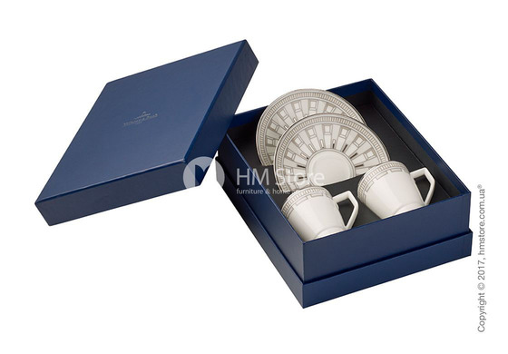 Набор чашек для эспрессо с блюдцами Villeroy & Boch  коллекция La Classica Contura на 2 персоны, 4 предмета