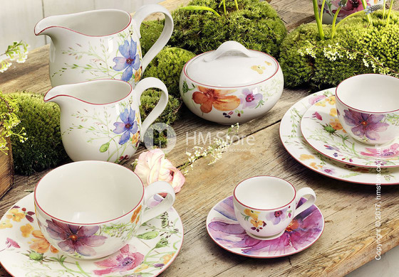 Чашка с блюдцем Villeroy & Boch коллекция Mariefleur Basic 250 мл Чашка с блюдцем Villeroy & Boch коллекция Mariefleur Basic 250 мл