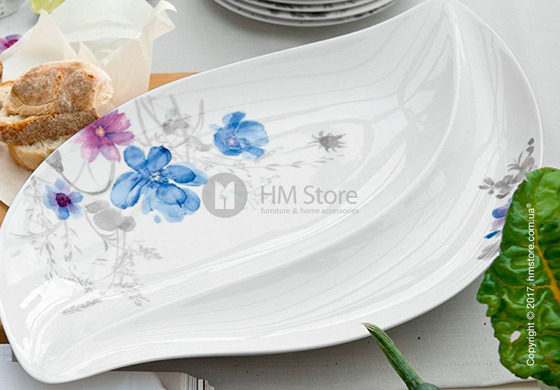 Блюдо для подачи Villeroy & Boch коллекция Mariefleur Gris 50x30 см