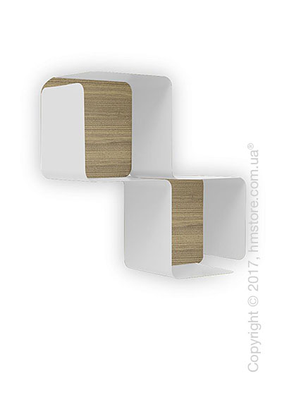 Полка Calligaris Fractal, Metal matt optic white and Melamine deco nougat