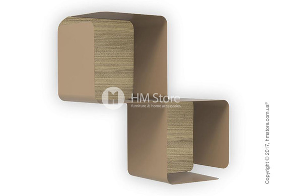 Полка Calligaris Fractal, Metal matt nougat and Melamine deco nougat