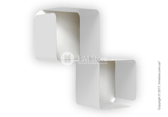 Полка Calligaris Fractal, Metal matt optic white and Melamine matt white