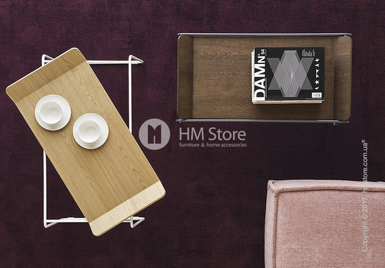 Сервировочный столик Calligaris Filo, Metal matt optic white and Optic white