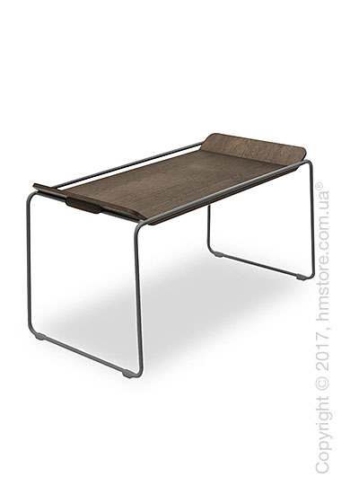 Сервировочный столик Calligaris Filo, Metal matt grey and Veneer dark oak