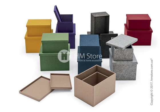 Набор ящиков Calligaris Clever, 2 предмета, Polyester felt anthracite