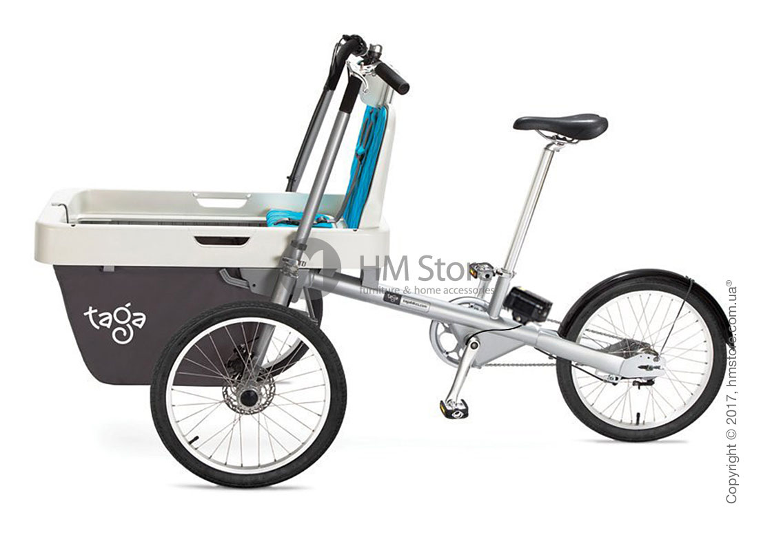 Велосипед коляска электрическая Taga 2.0 Cargo Electric Bike, Light Blue