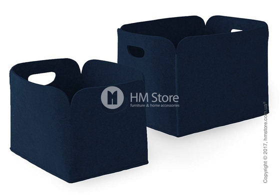 Набор корзин Calligaris Daryl, 2 предмета, Polyester felt dark blue