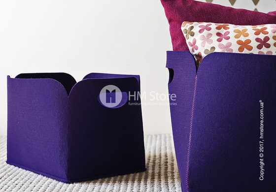 Набор корзин Calligaris Daryl, 2 предмета, Polyester felt dark blue