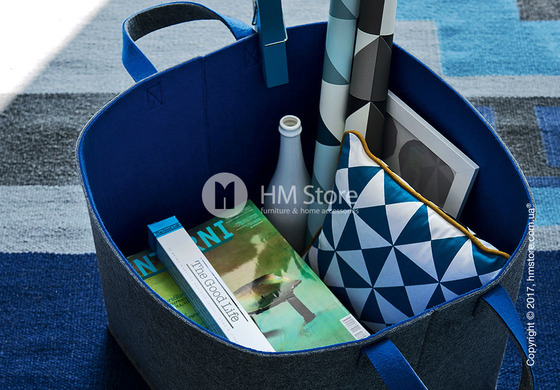 Корзина Calligaris Elliott, Polyester felt grey and Dark blue