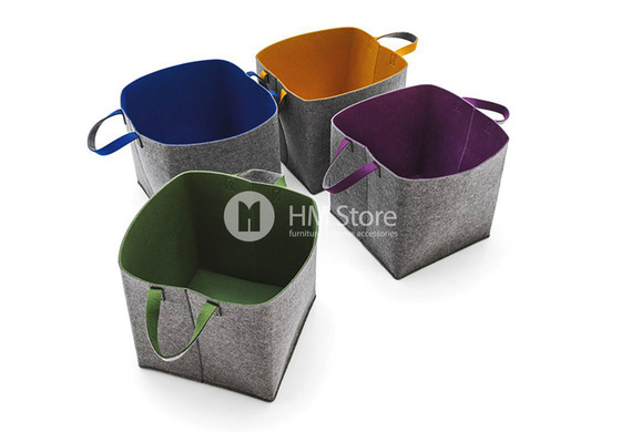 Корзина Calligaris Elliott, Polyester felt grey and Nougat