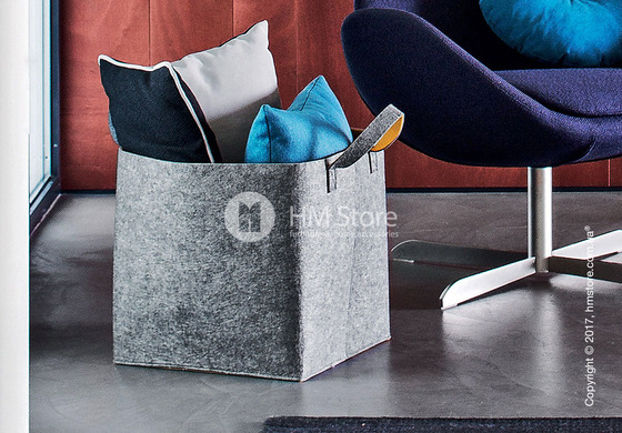 Корзина Calligaris Elliott, Polyester felt grey and Nougat