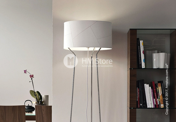Напольный светильник Calligaris Lynx, Floor lamp, Metal chromed and Optic white