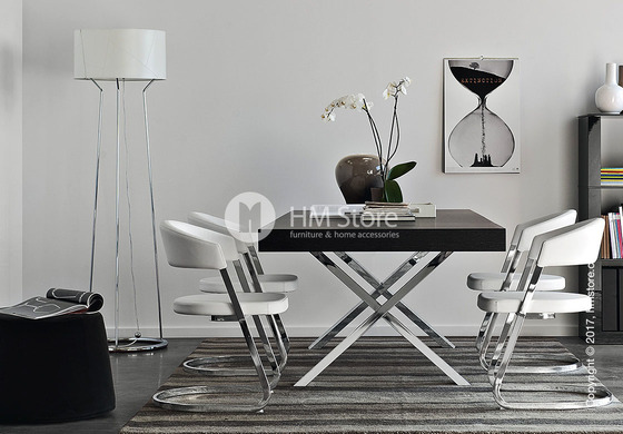 Напольный светильник Calligaris Lynx, Floor lamp, Metal chromed and Optic white