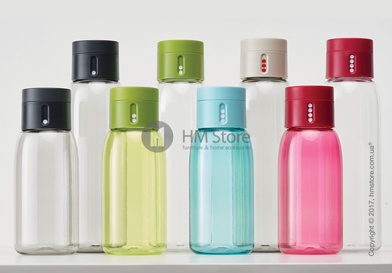 Бутылка для воды Joseph Joseph Dot with Hydration Counting Lid, Grey 400 мл Бутылка для воды Joseph Joseph Dot with Hydration Counting Lid, Grey 400 мл
