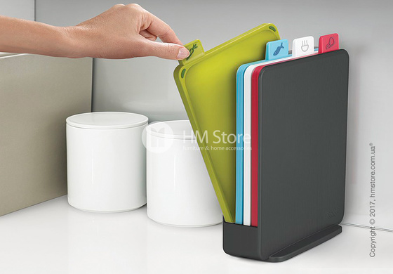 Набор разделочных досок на подставке Joseph Joseph Index Compact, Graphite