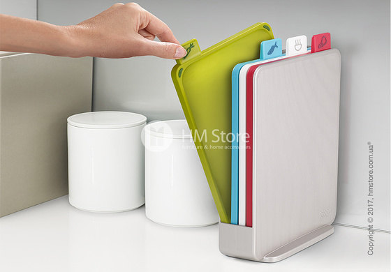 Набор разделочных досок на подставке Joseph Joseph Index Compact, Silver